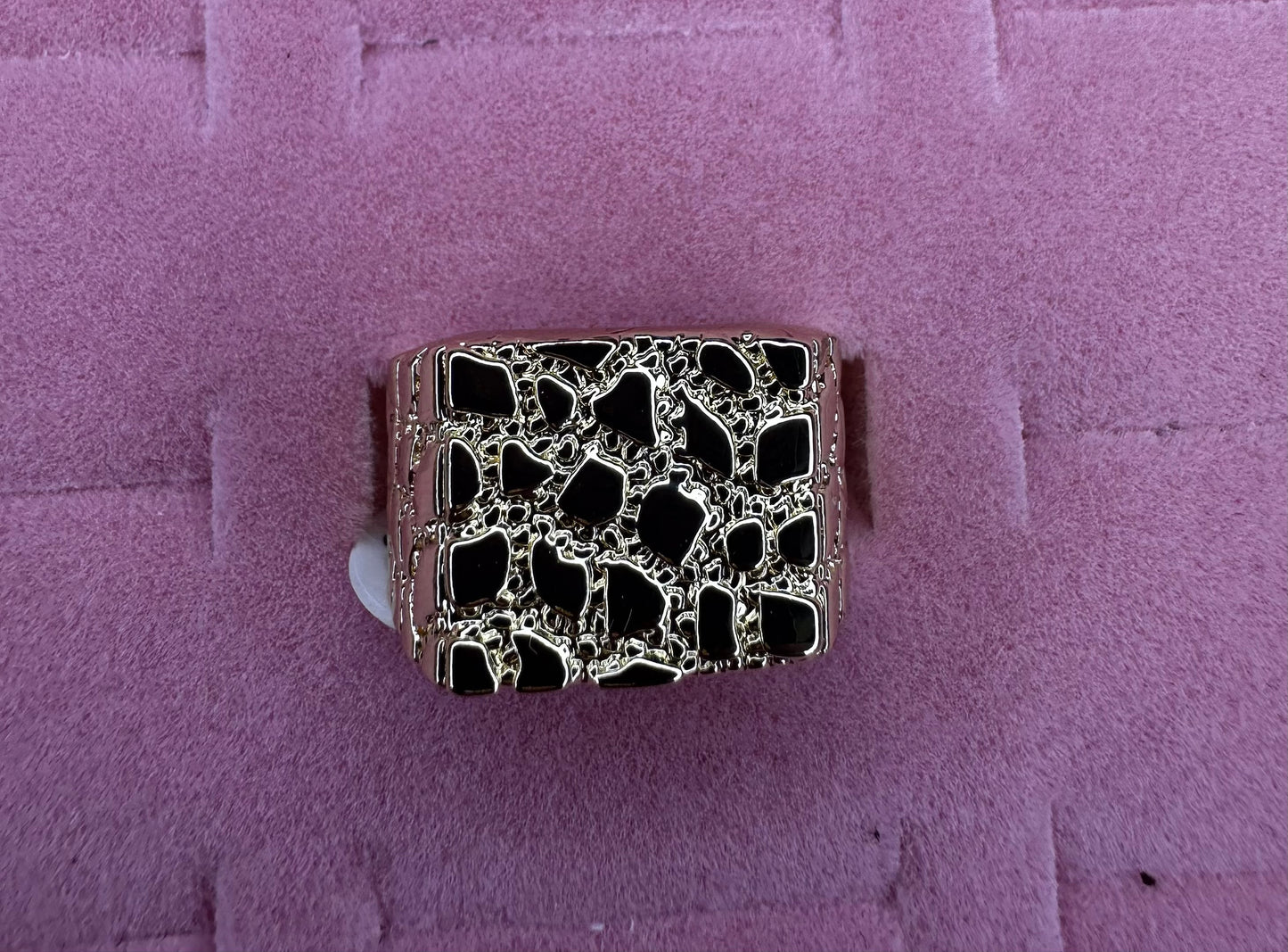 18K GOLD MENS NUGGET RING 💦✨
