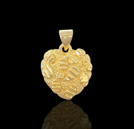 18K GOLD HEART NUGGET PENDANT 💦✨
