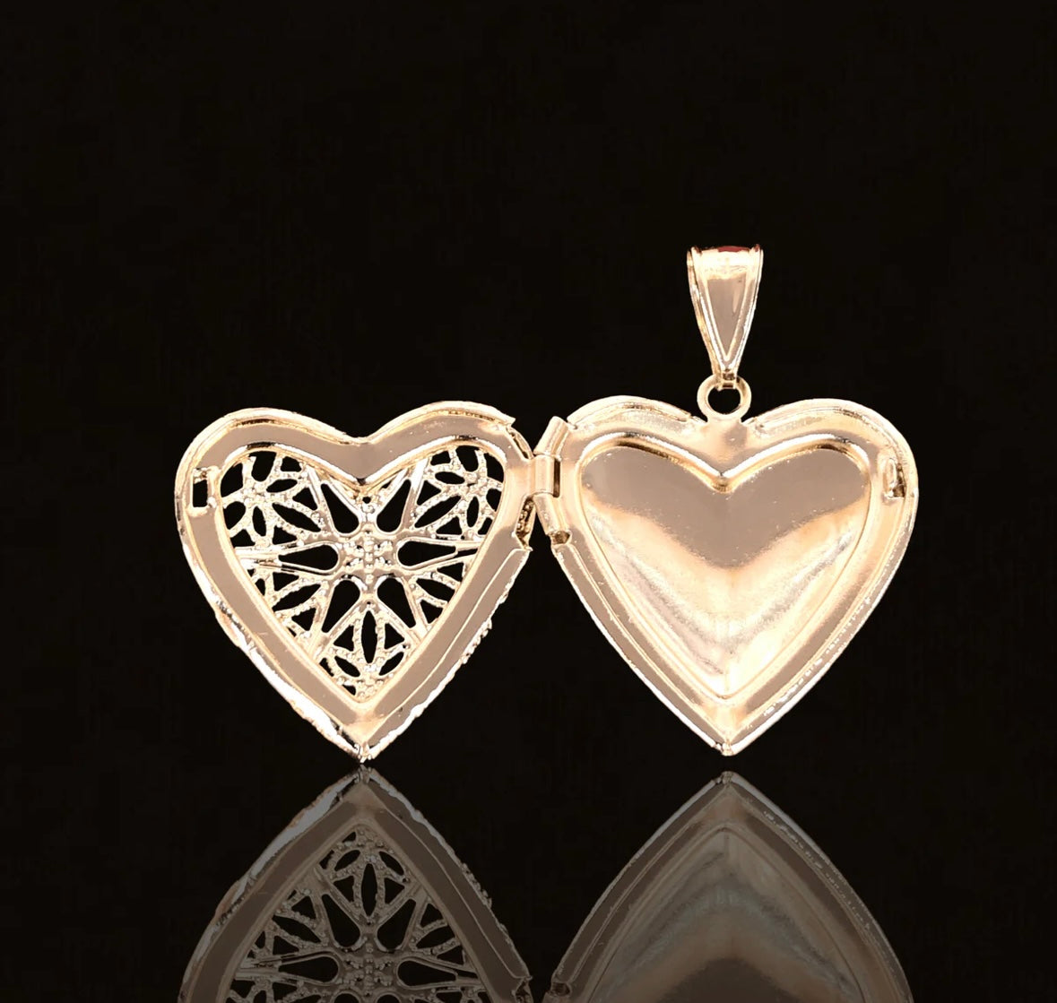 18K GOLD HEART LOCKET + PVD ROPE CHAIN 💦✨