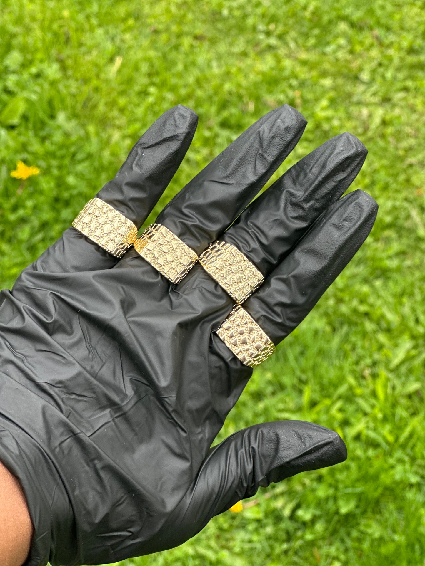 18K GOLD MENS NUGGET RING 💦✨